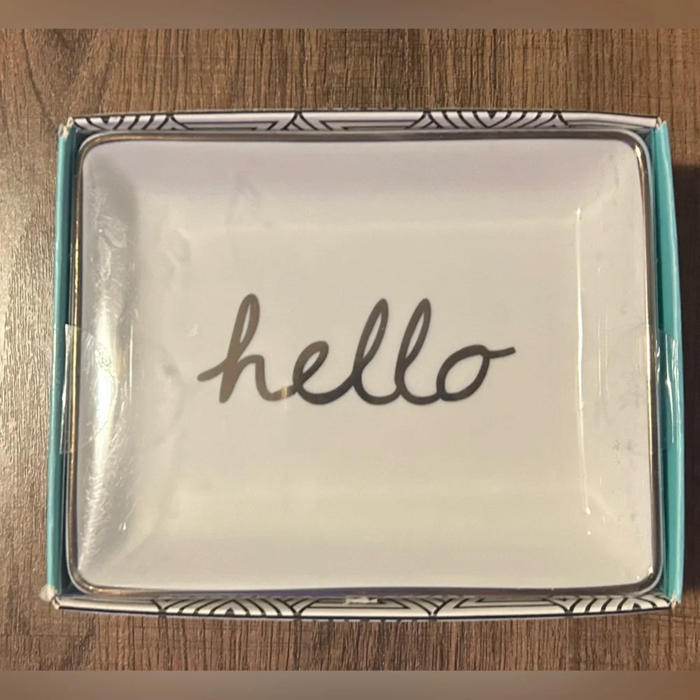 NIB Modern Expression jewelry dish- Hello - Picture 3 of 5